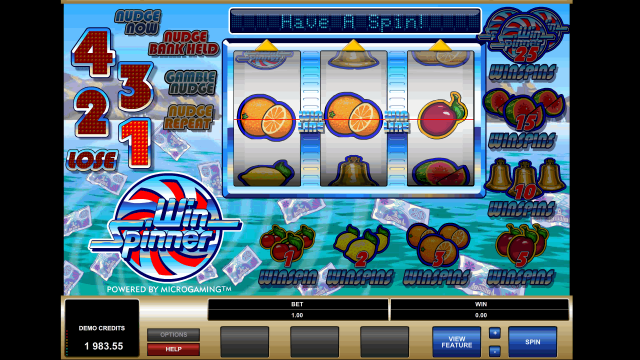 Игровой интерфейс Win Spinner 6