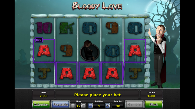 Игровой интерфейс Bloody Love 4