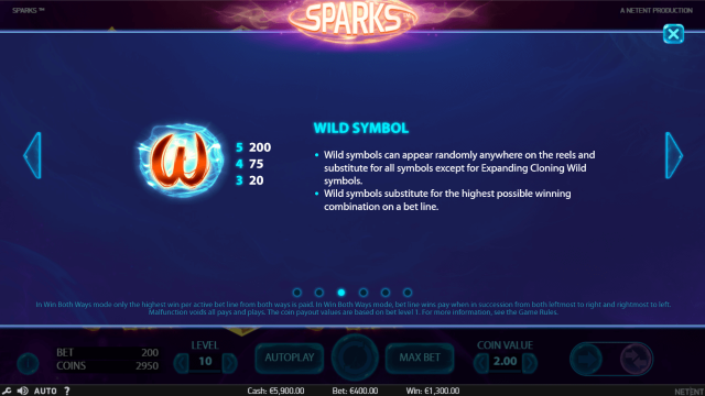 Игровой интерфейс Sparks 5