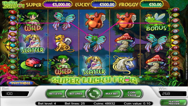 Игровой интерфейс Super Lucky Frog 4