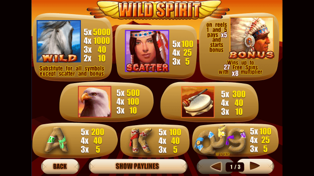 Бонусная игра Wild Spirit 1
