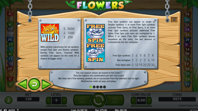 Игровой интерфейс Flowers 3