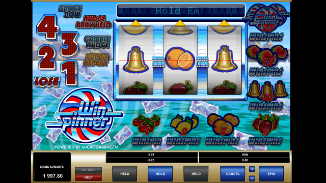 Игровой интерфейс Win Spinner 3