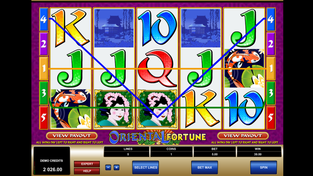 Игровой интерфейс Oriental Fortune 4