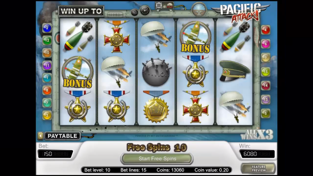 Бонусная игра Pacific Attack 4