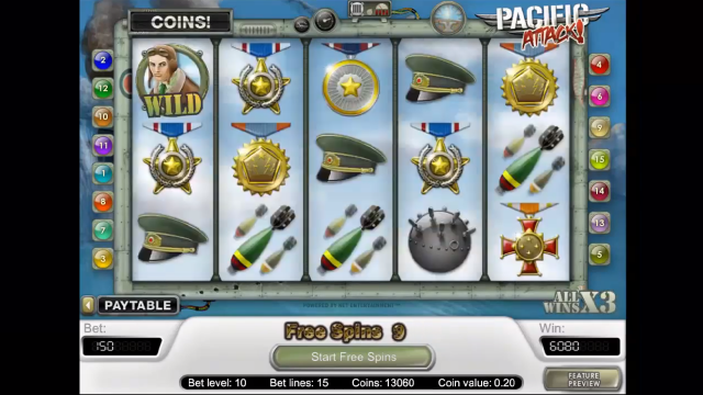 Бонусная игра Pacific Attack 8
