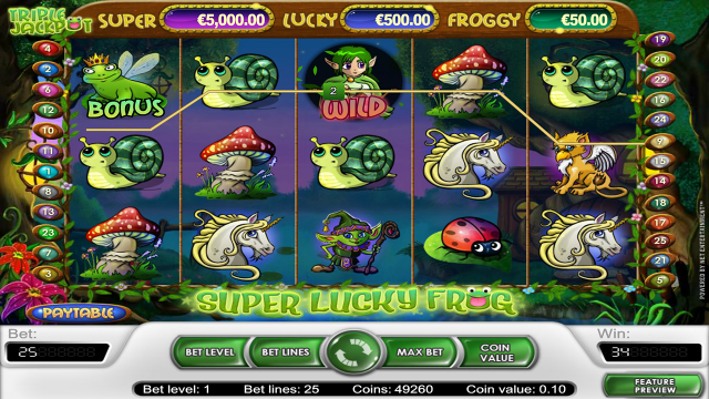 Игровой интерфейс Super Lucky Frog 10