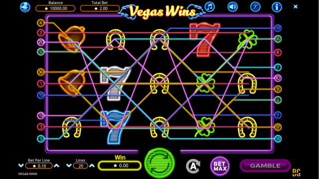 Игровой интерфейс Vegas Wins 1
