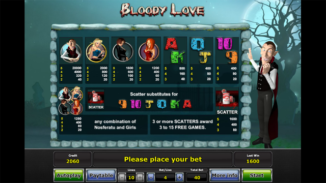 Игровой интерфейс Bloody Love 5