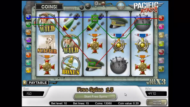 Игровой интерфейс Pacific Attack 7