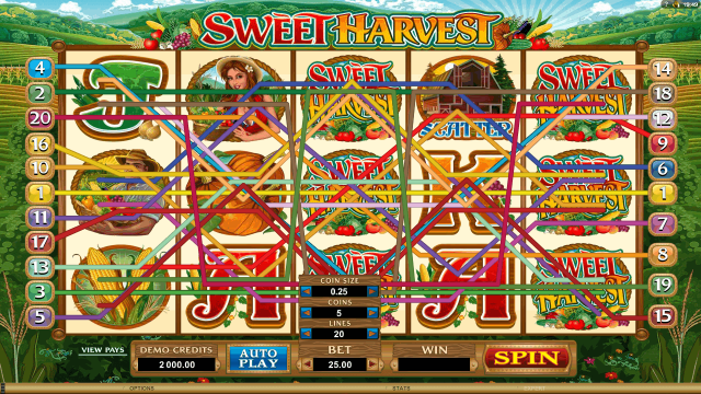Игровой интерфейс Sweet Harvest 1