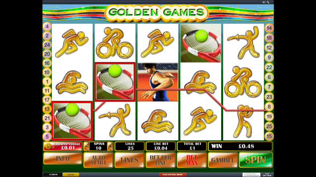 Игровой интерфейс Golden Games 8